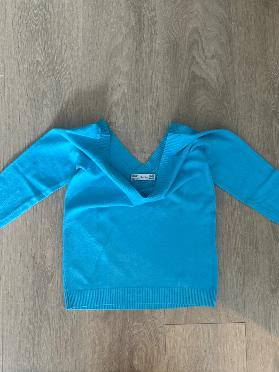Blue V-Neck Sweater Zara - photo 2