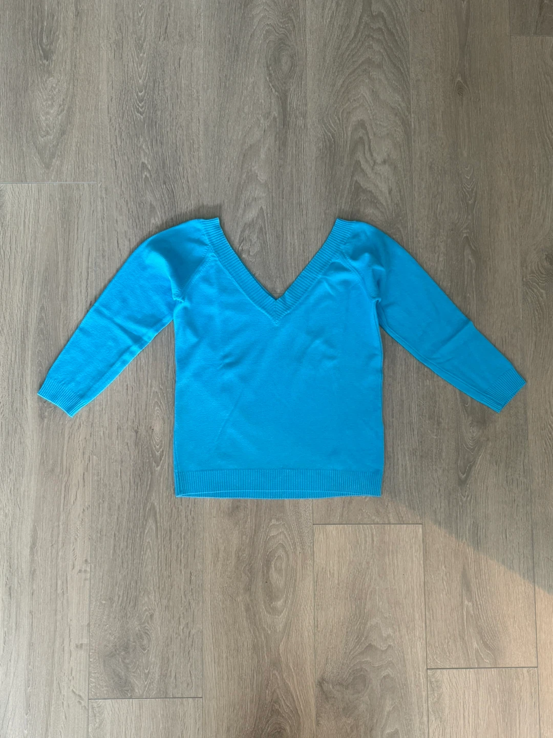 Blue V-Neck Sweater Zara