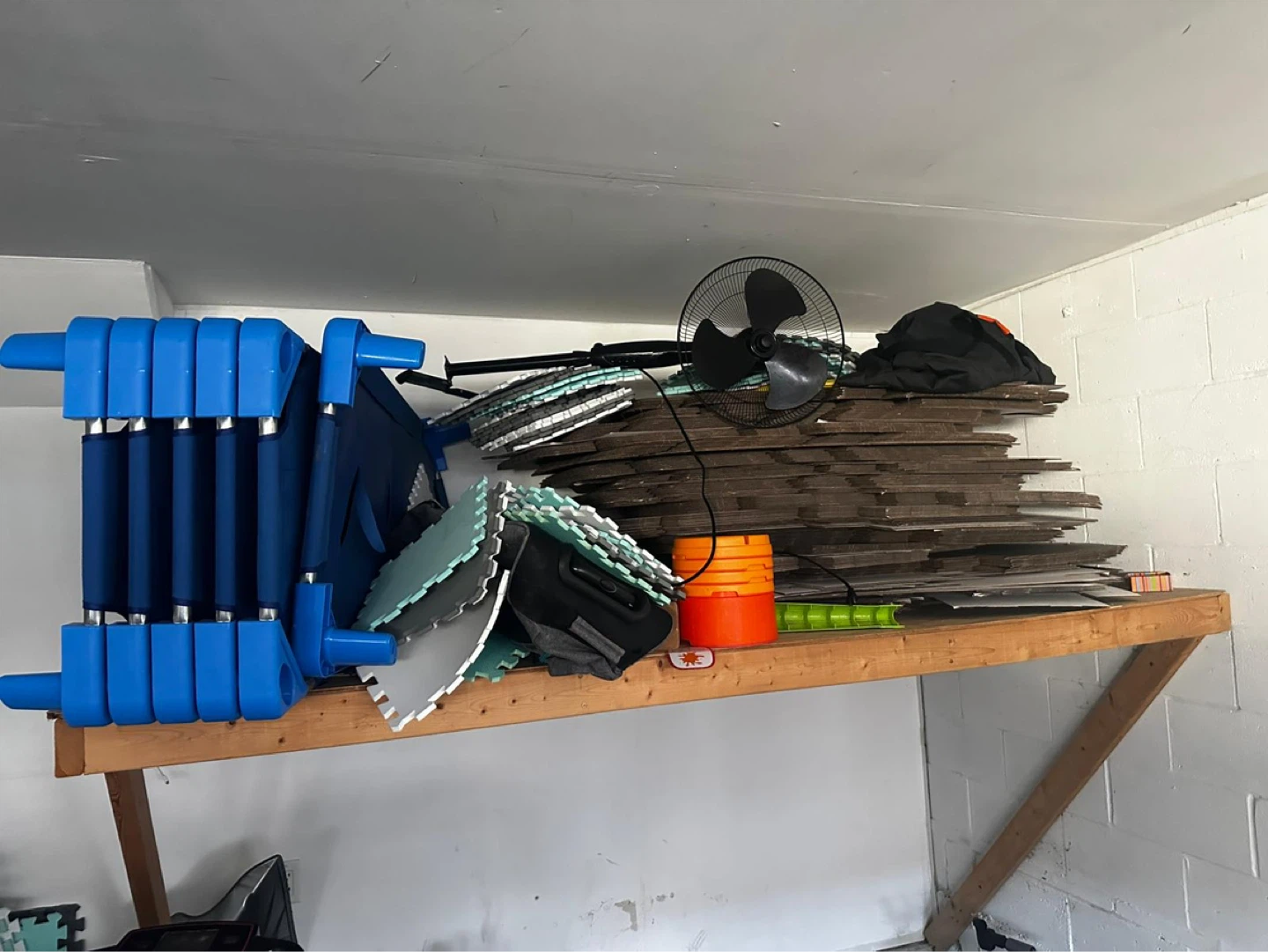 Blue Folding Bench