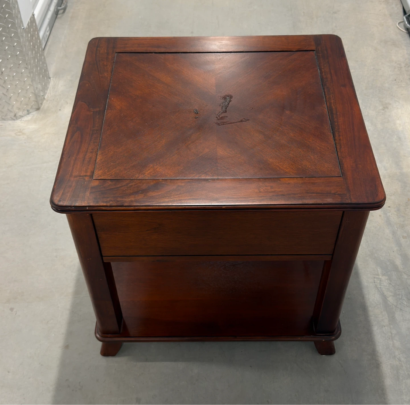 Solid Wood End Table w/ Drawer - photo 4