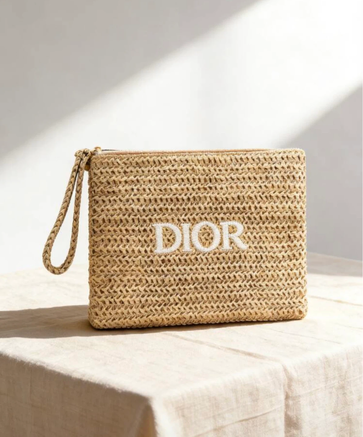 Dior Straw Clutch Pouch - Faux