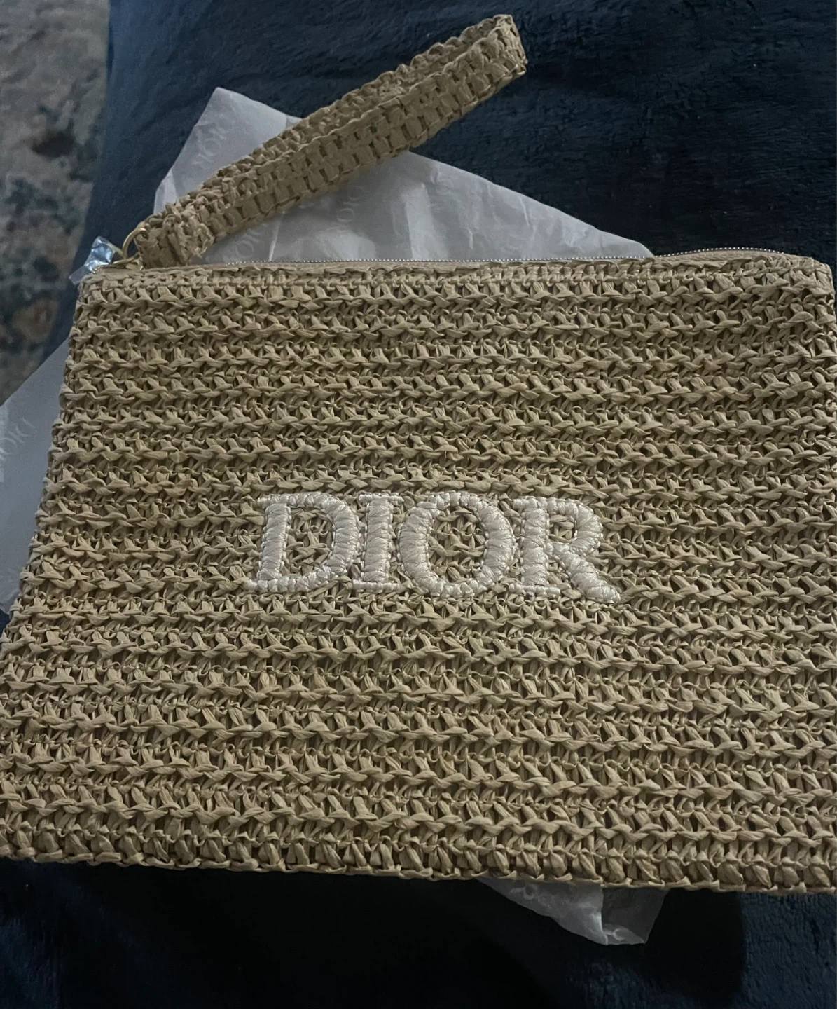 Dior Straw Clutch Pouch - Faux - photo 3