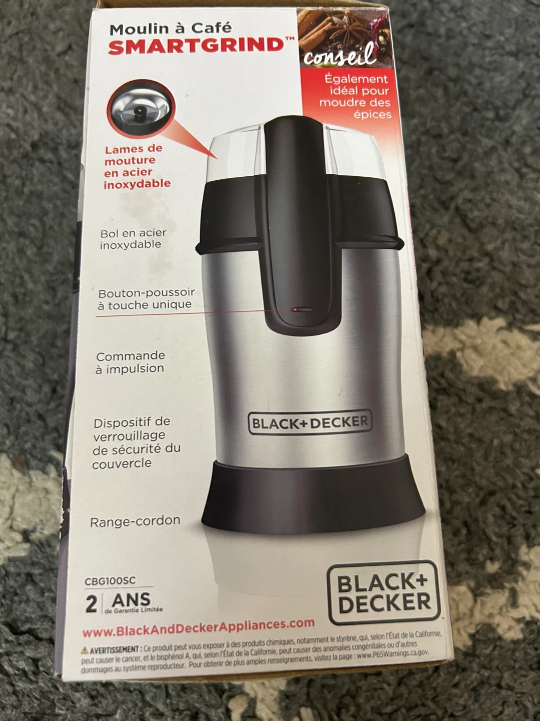 BLACK+DECKER SmartGrind Coffee Grinder CBG100SC - photo 2