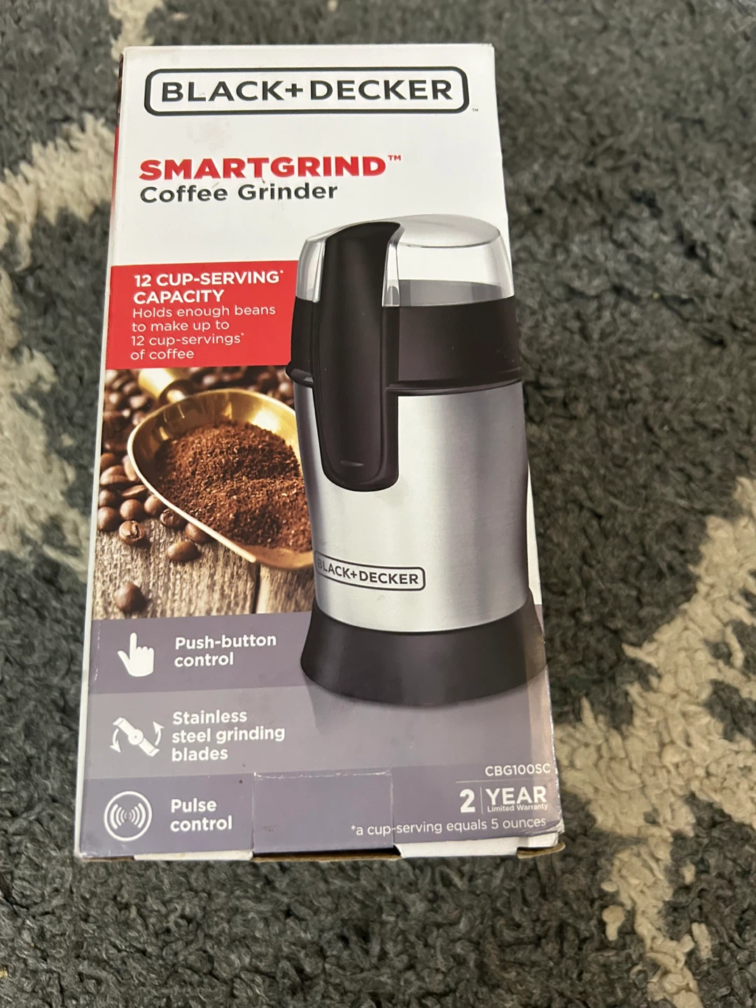 BLACK+DECKER SmartGrind Coffee Grinder CBG100SC