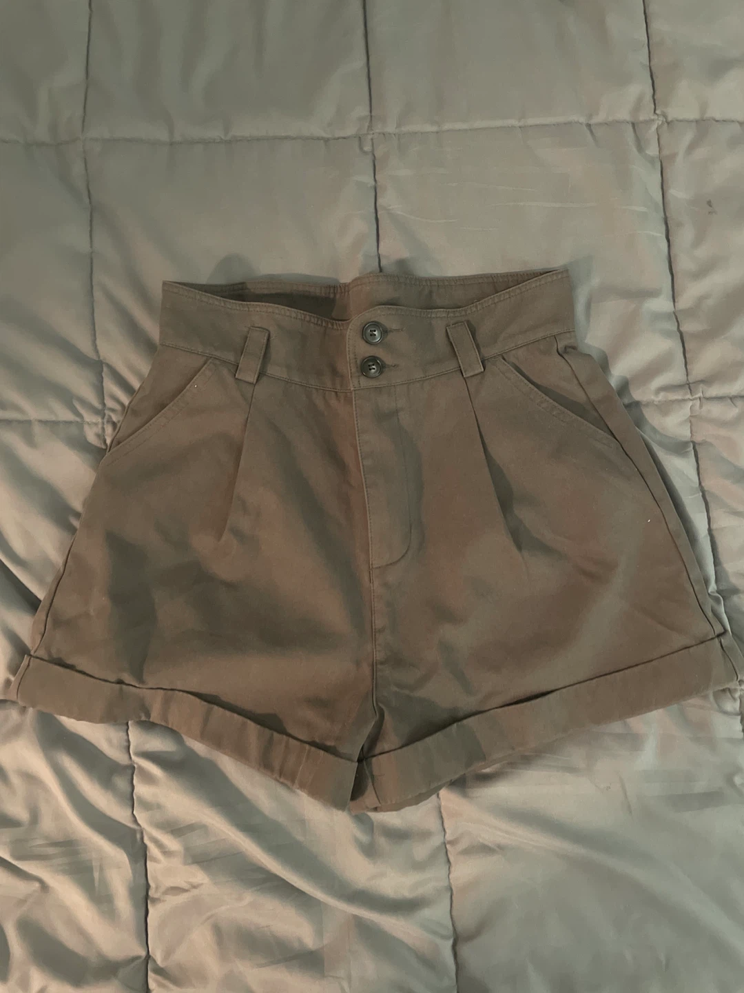 High-Waisted Pleated Shorts