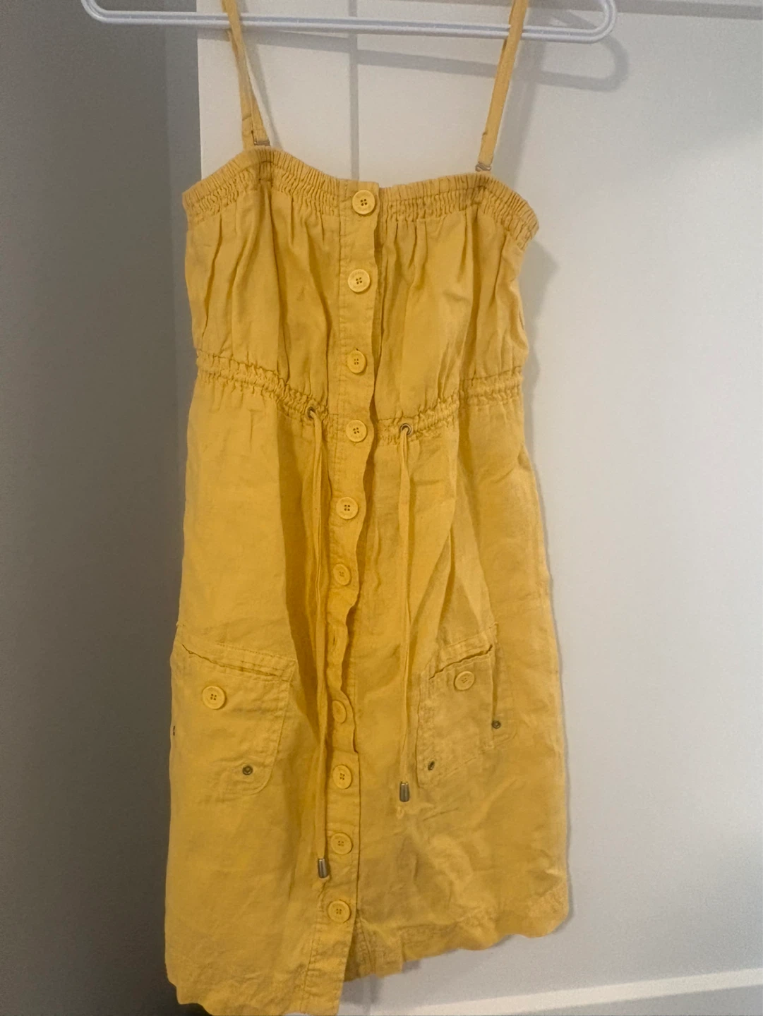 Guess Yellow Button-Up Dress - M/M - photo 3