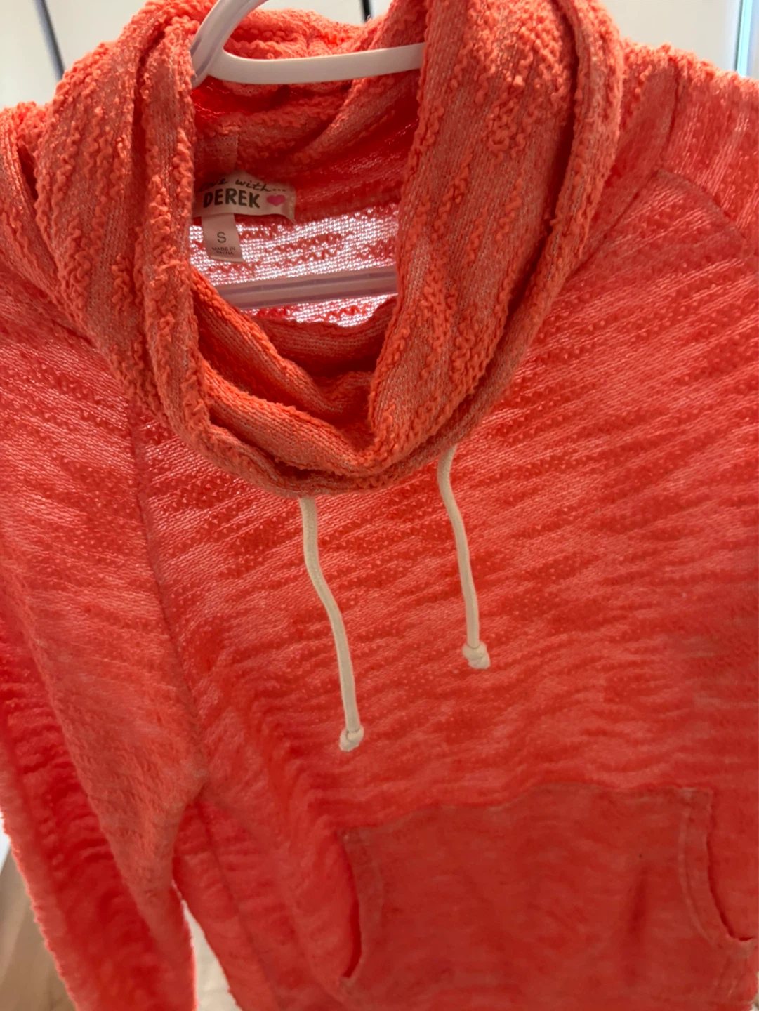 Derek Coral Hoodie - Size S