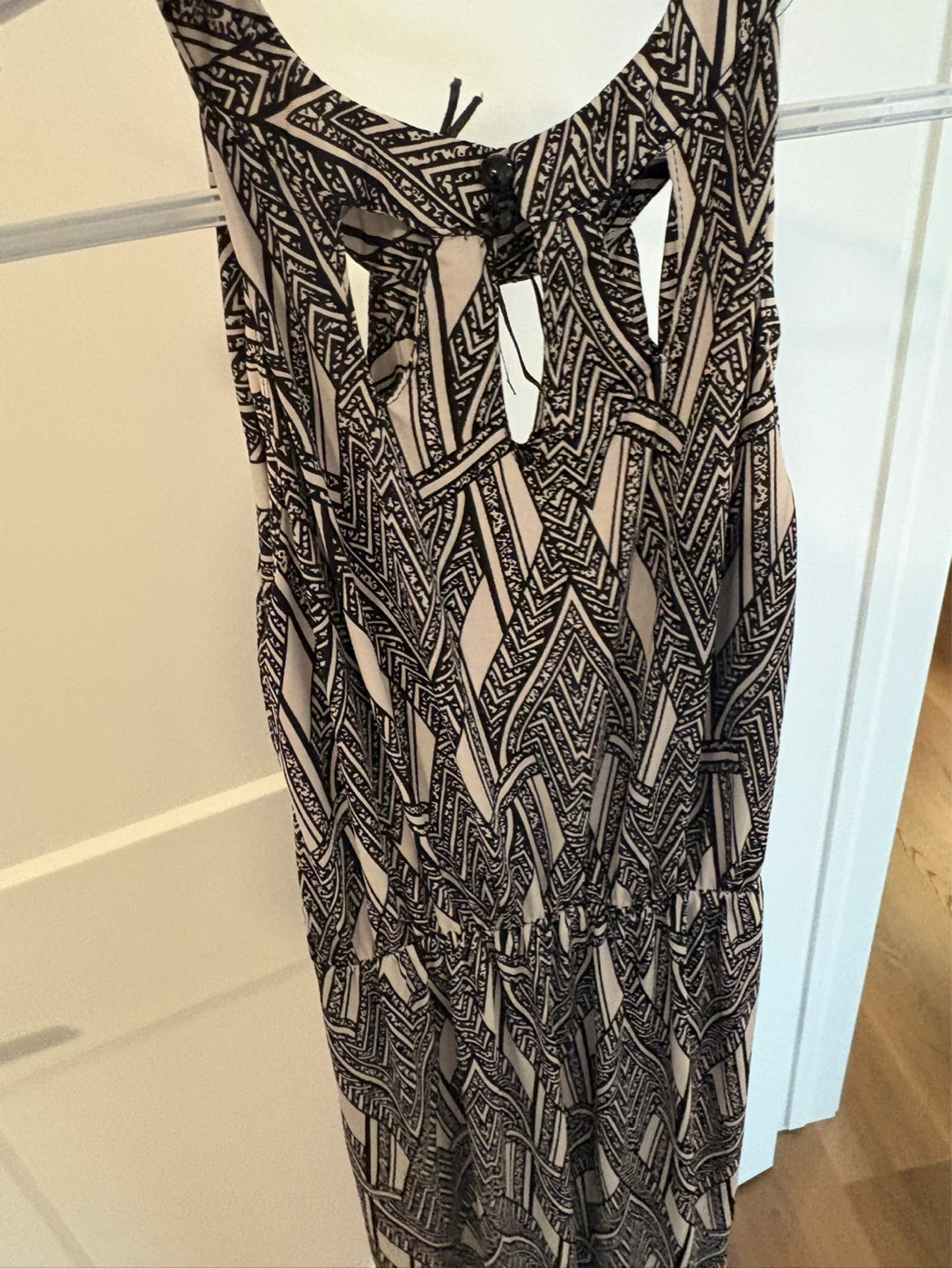 Black and White Pattern Maxi Dress