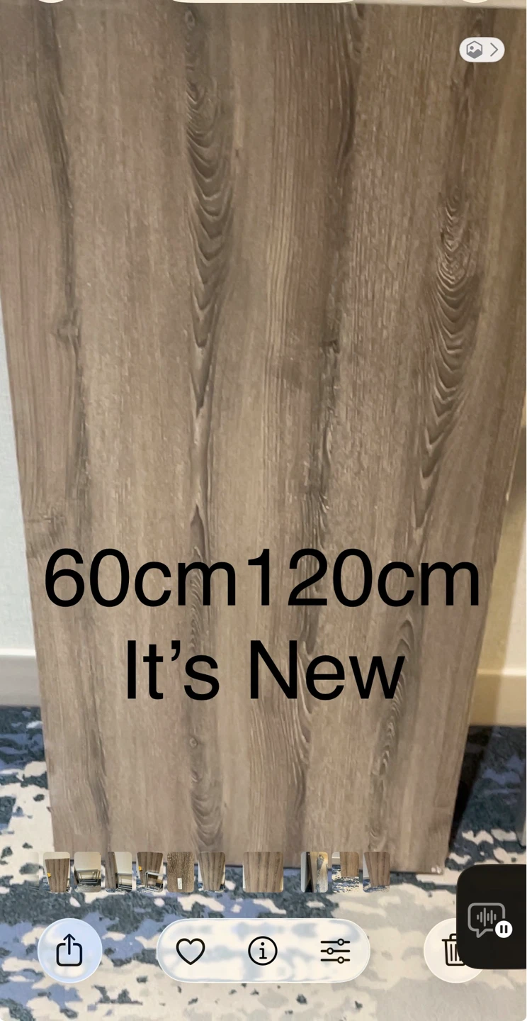 Wood Grain Table Top with Metal Frame - photo 2