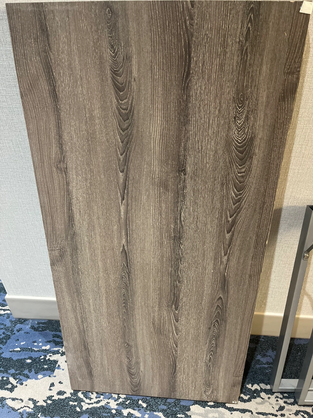 Wood Grain Table Top with Metal Frame - photo 3
