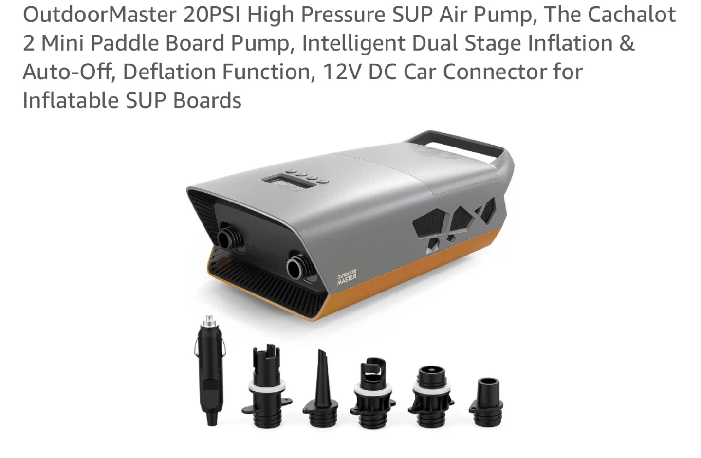OutdoorMaster 20PSI High Pressure SUP Air Pump - Cachalot 2