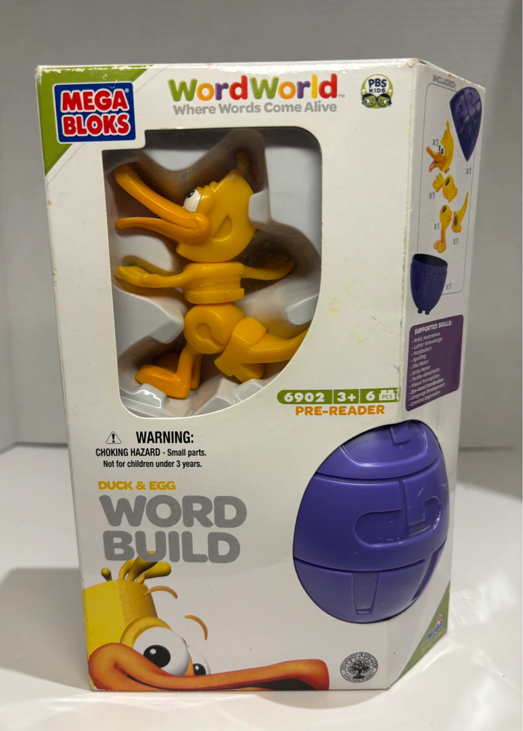 Mega Bloks WordWorld Duck & Egg Word Build Toy 6902