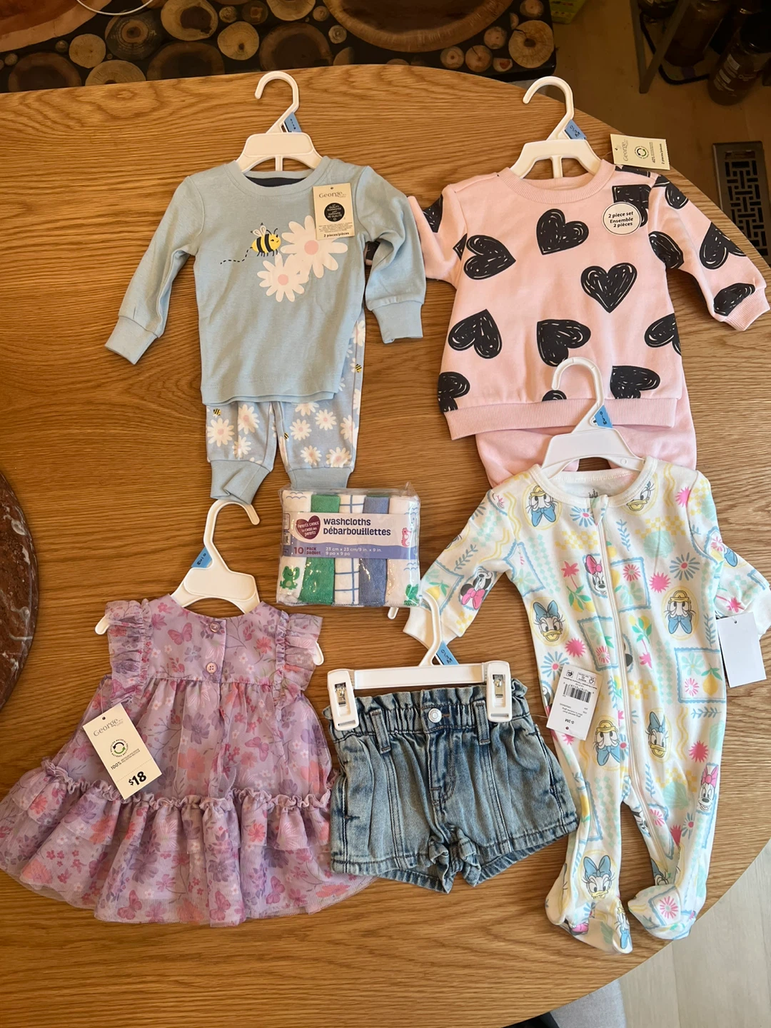 Brand New 6-Piece Toddler Girl Set (George Brand) - 0-3 M