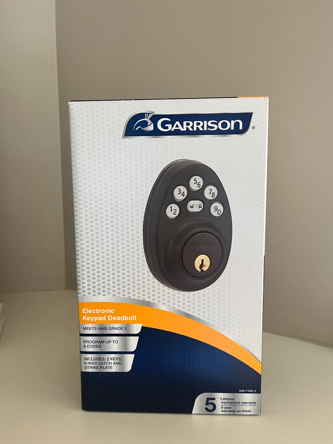 Garrison Electronic Keypad Deadbolt Matte Black