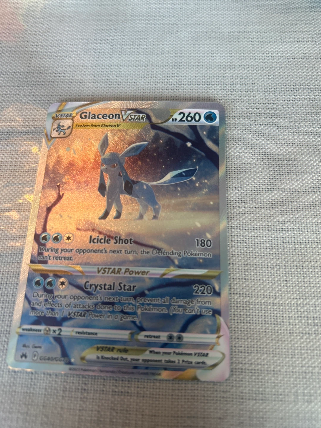 Pokemon Glaceon VSTAR Card