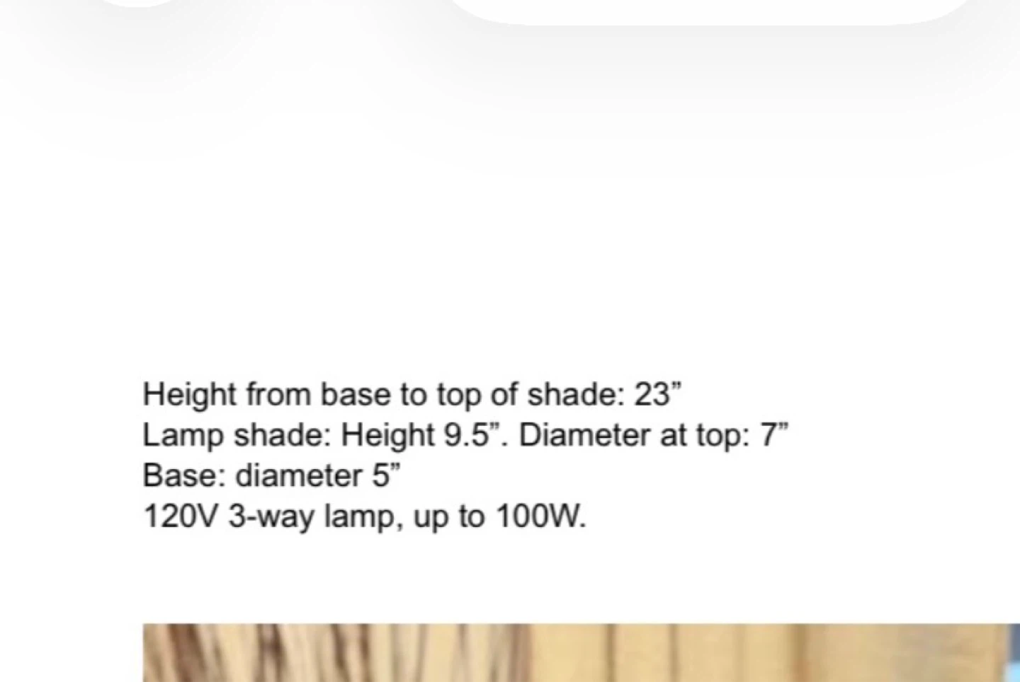 Black Table Lamp - 23" Height - photo 2
