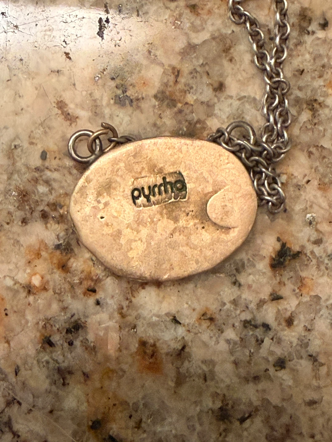 Rare Pyrrha Wax Seal Pendant Necklace - photo 4