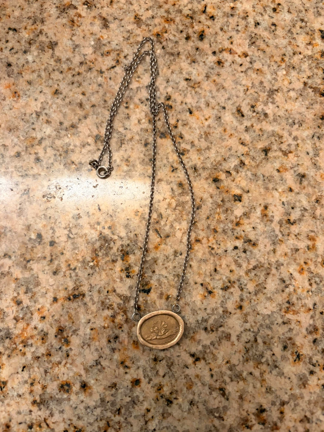 Rare Pyrrha Wax Seal Pendant Necklace - photo 2