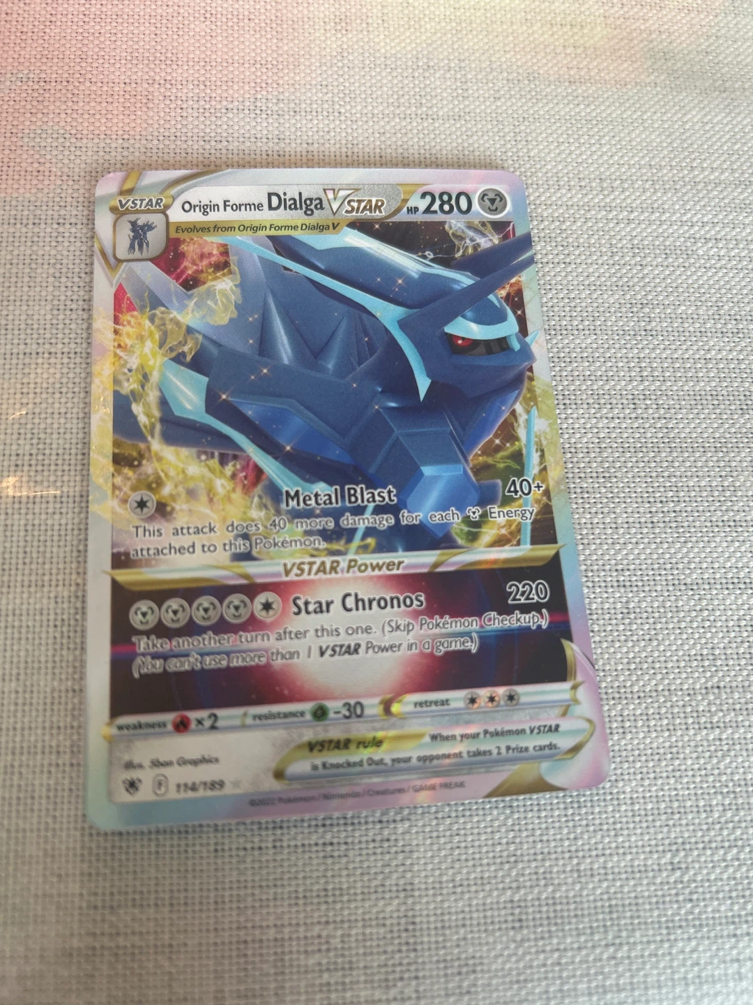 Pokémon Origin Forme Dialga VSTAR Trading Card