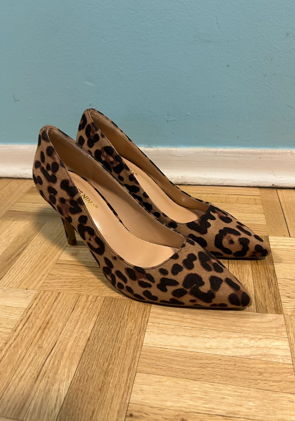 Kages Nina Leopard Print Heels - Brand New