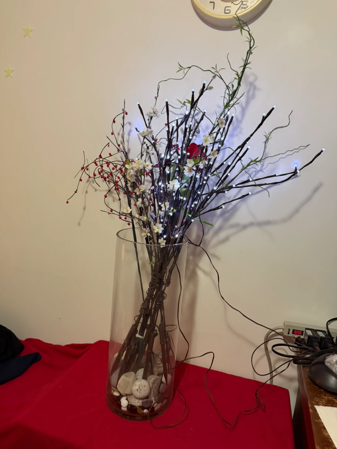 Decorative Lighted Branches Vase