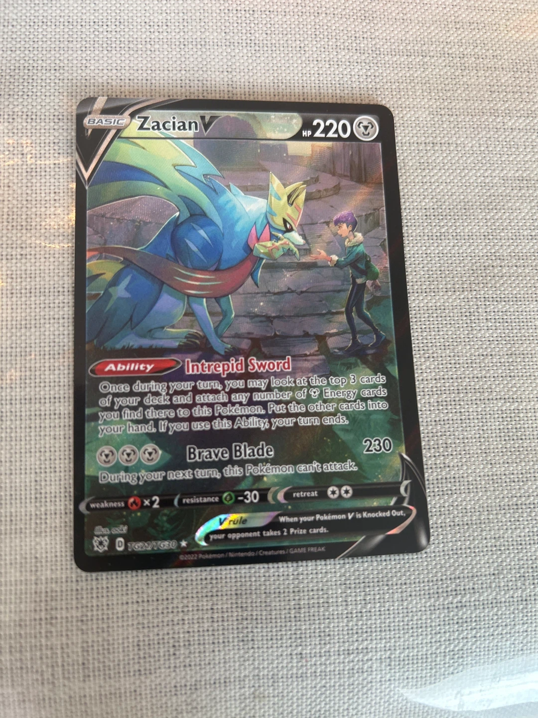 Pokemon Zacian V Card