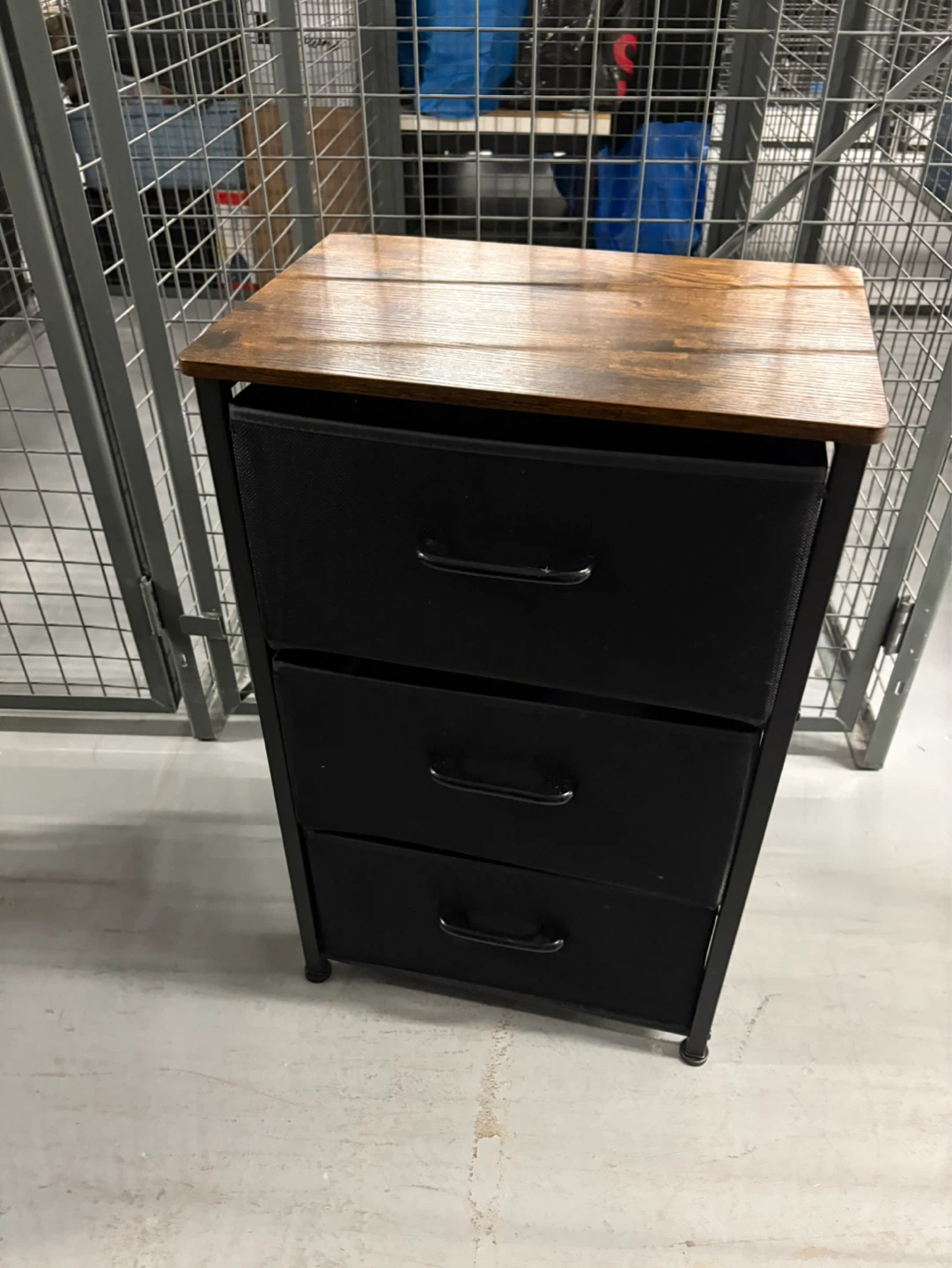 3-Drawer Fabric Dresser with Wood Top - photo 5