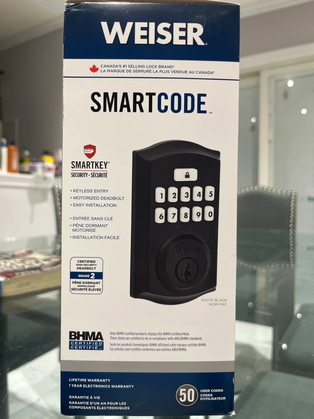 Weiser SmartCode Electronic Deadbolt Keypad Lock - Matte Black - photo 2