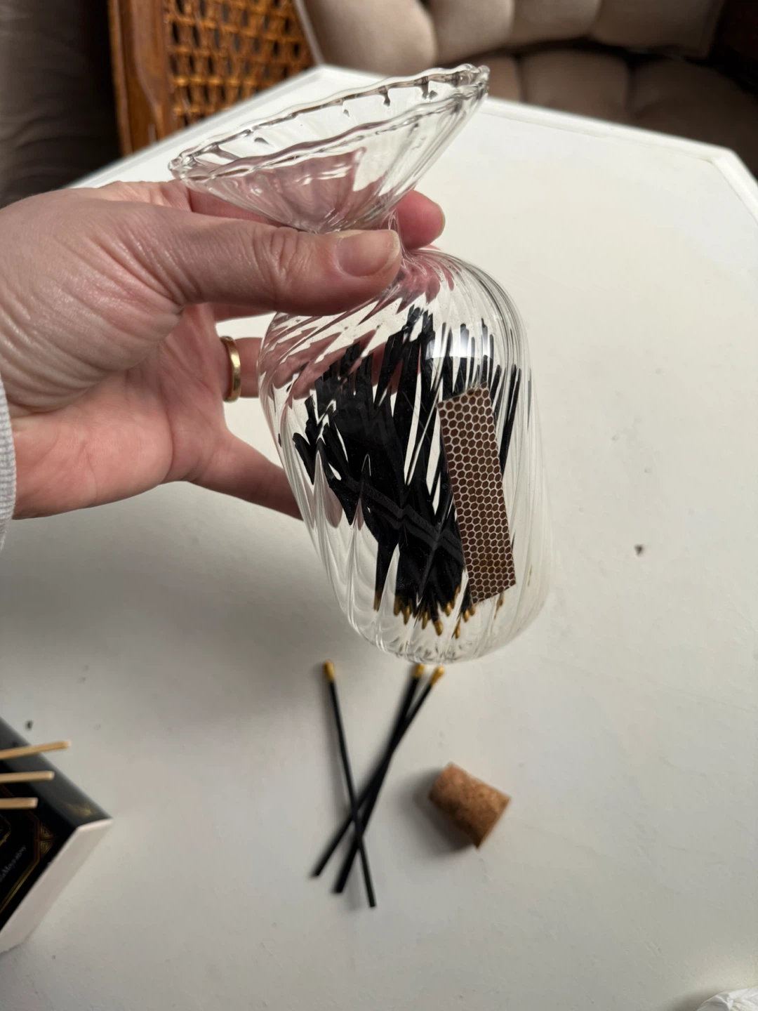 Glass Cloche Matches Holder - photo 5
