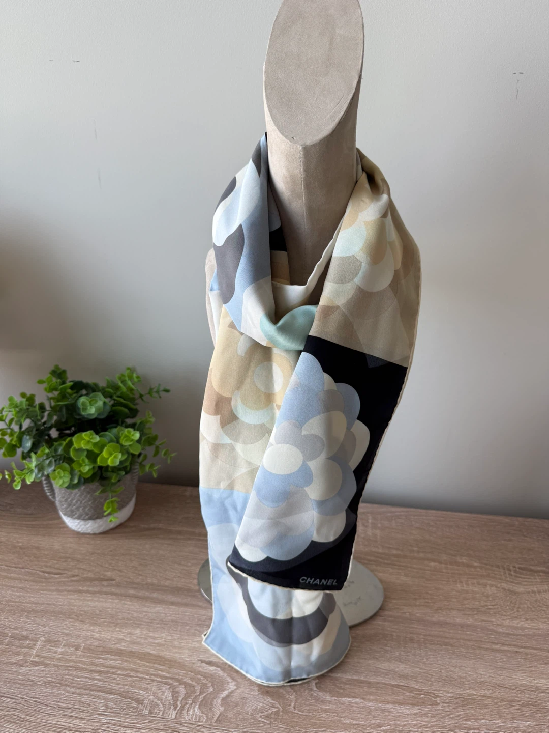 Authentic Chanel Silk Scarf 100% Silk Luxury Vintage Designer