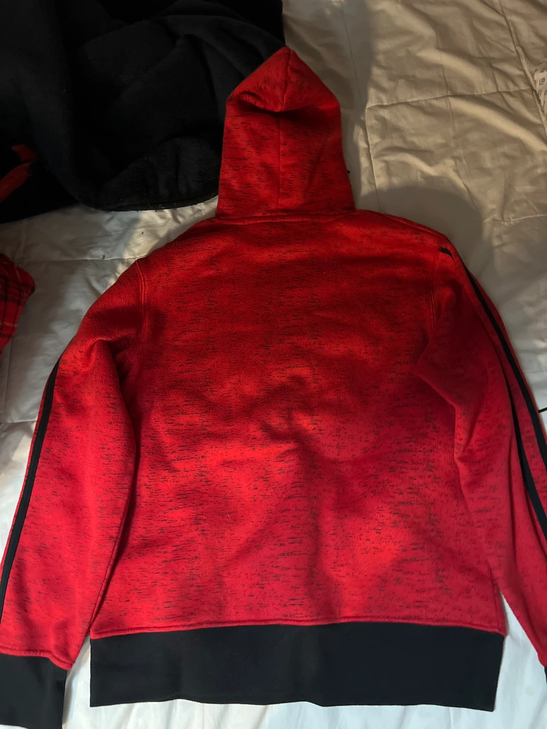 Red Hooded Sweatshirt with Black Accents - photo 2