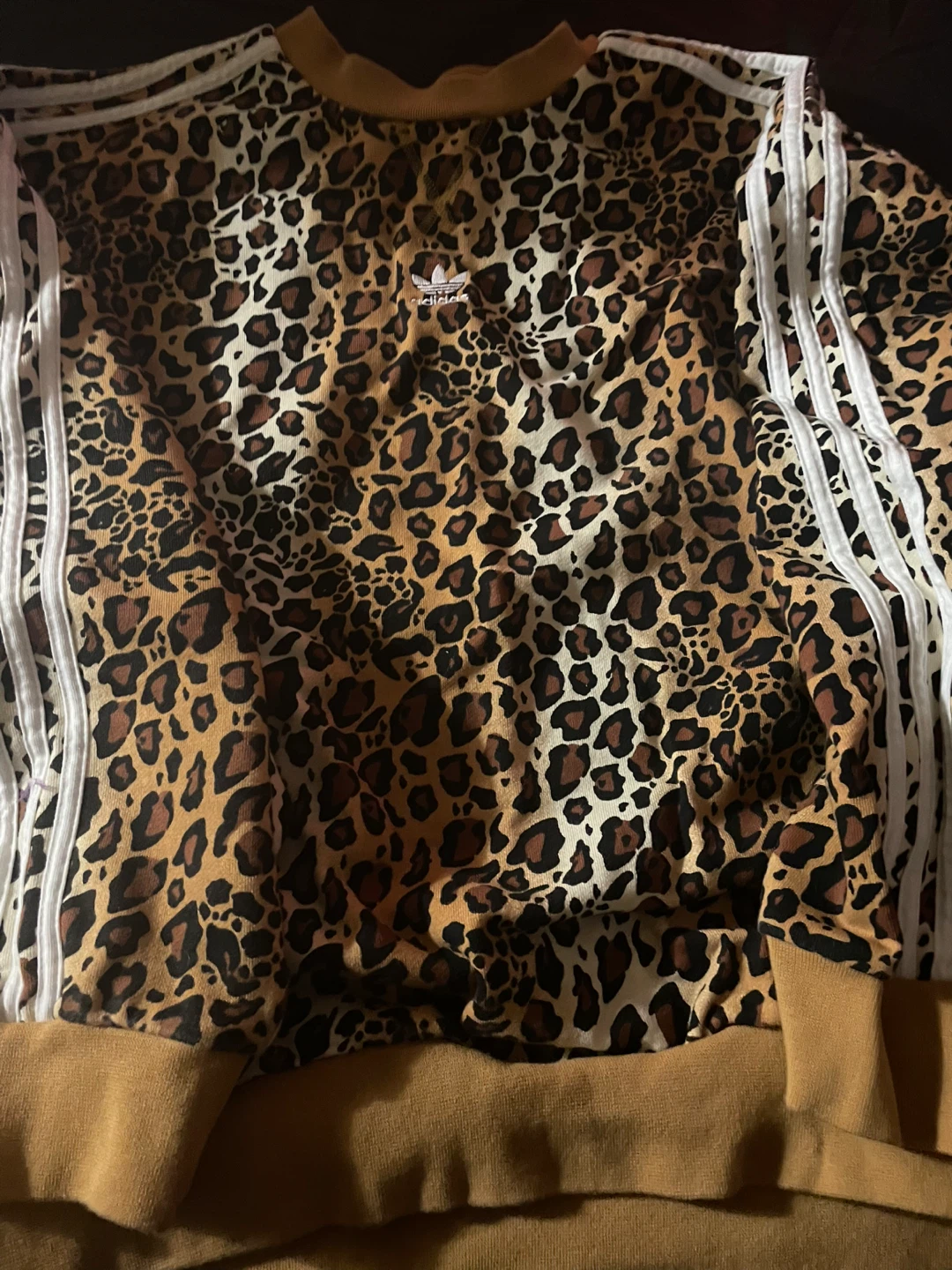 Adidas Leopard Print Crewneck Sweatshirt