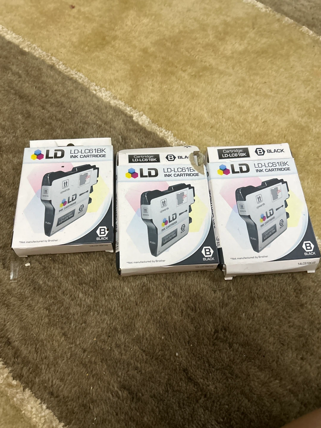 LD LC-61BK Black Ink Cartridges (3-Pack)