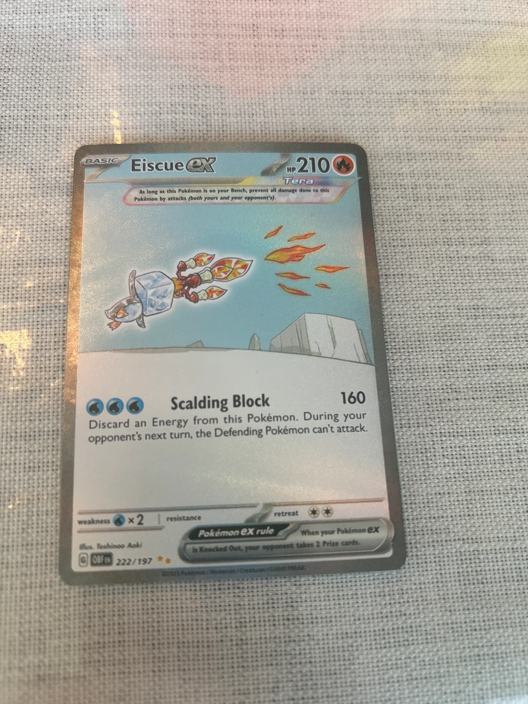 Eiscue EX Pokémon Trading Card