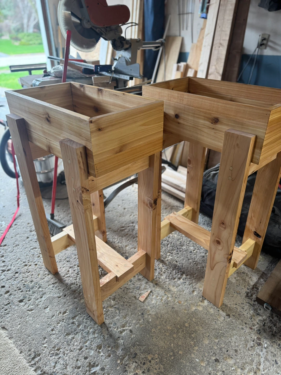 Raised Cedar planters