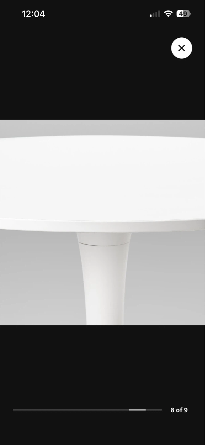 White Round Tulip Dining Table - photo 4