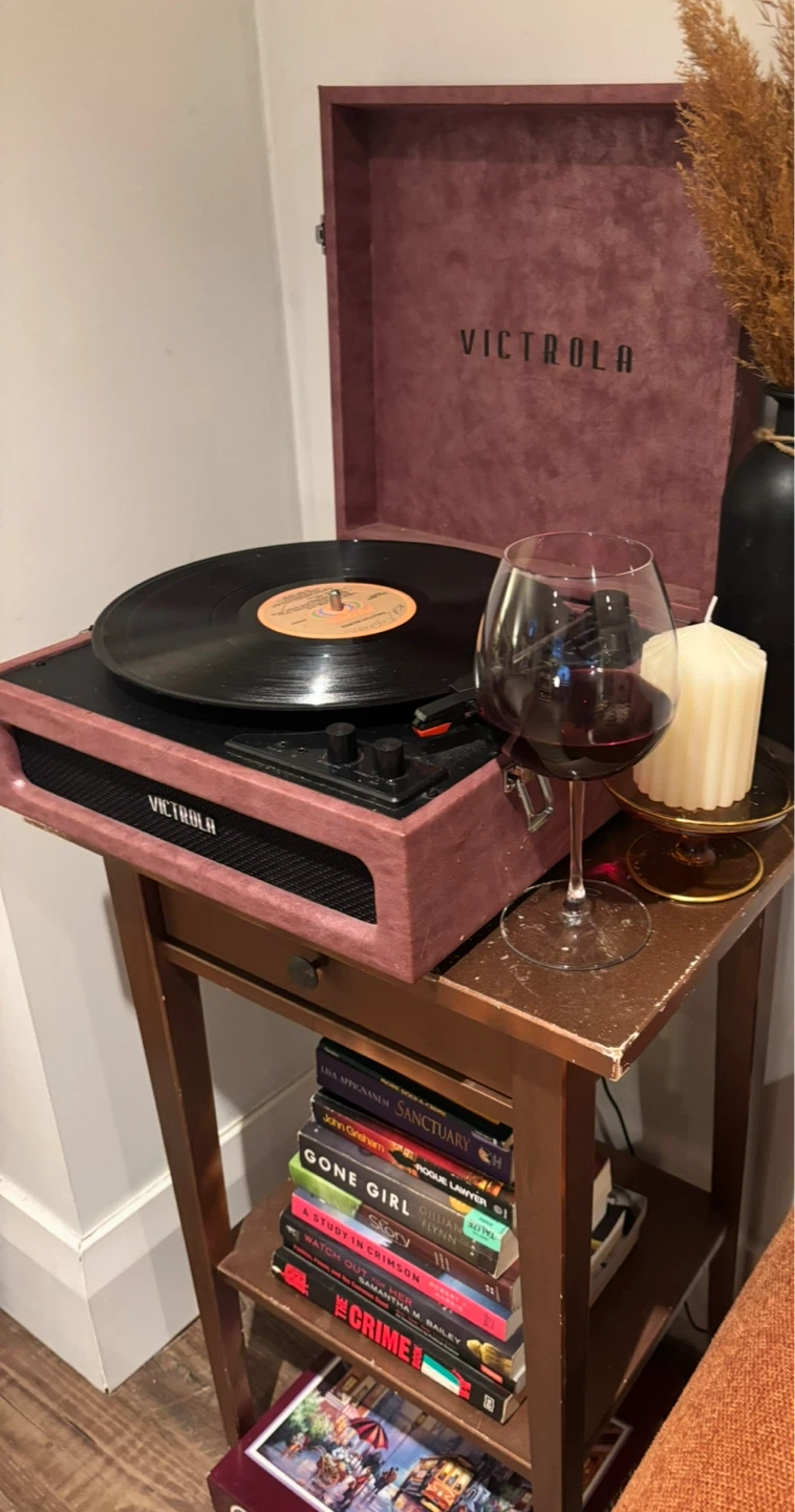 Victrola Record Player with Vinyl Records