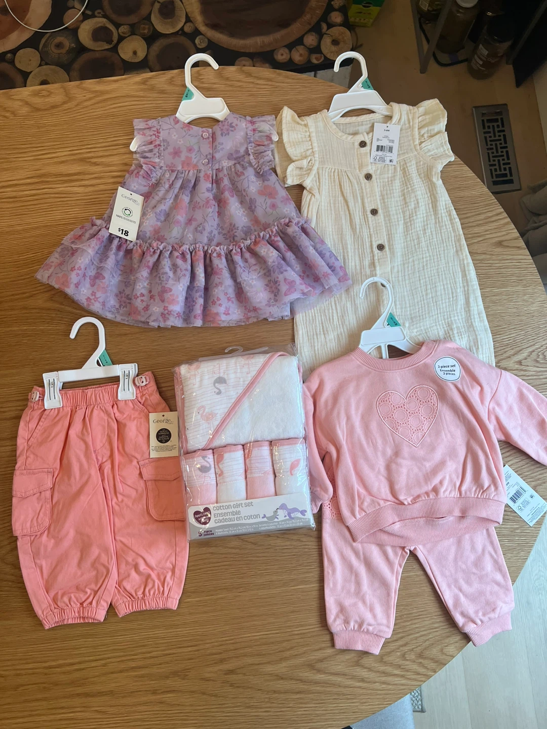 Brand New 5-Piece Toddler Girl Set (George Brand) - 3-6 M