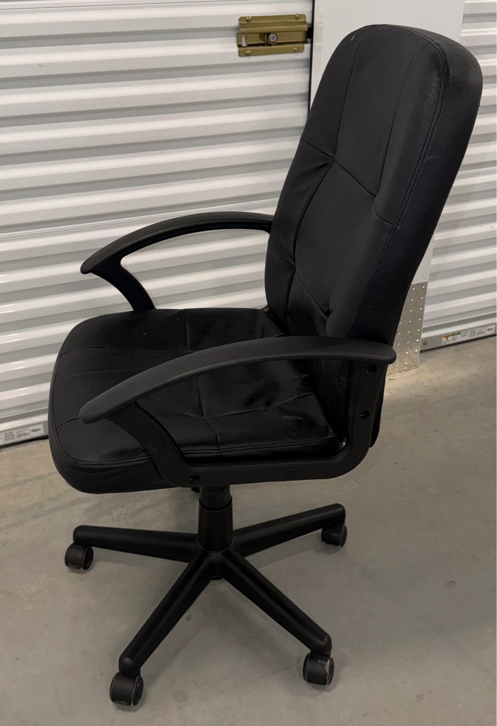 Black Leather Office Chair - photo 5