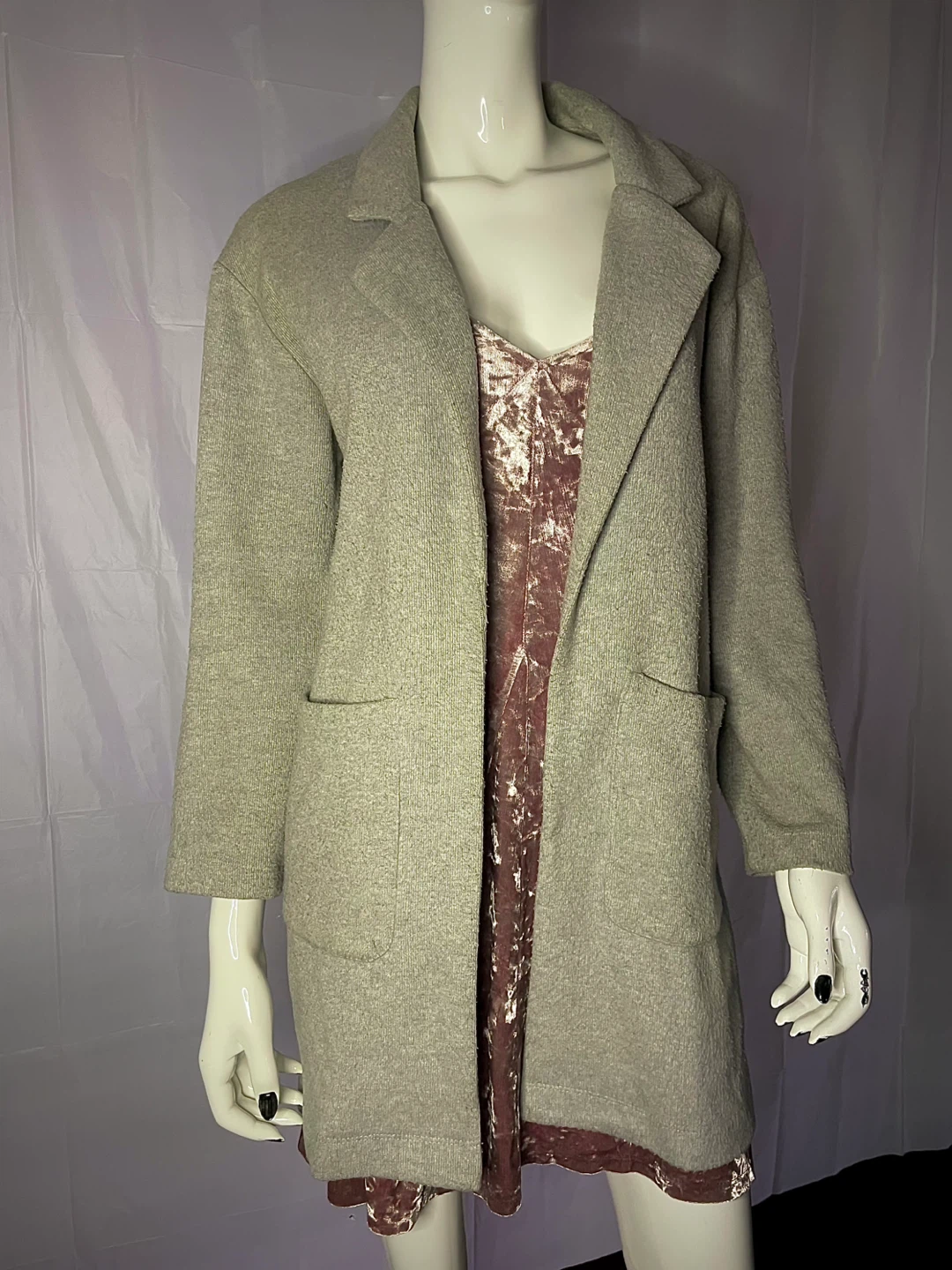 Lightweight Grey Cardigan Blazer - photo 2
