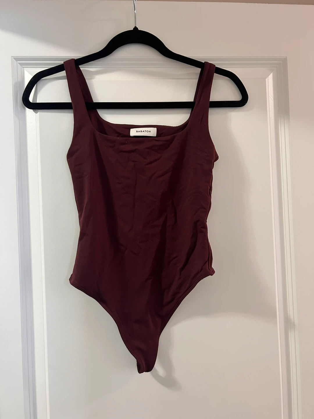 Babaton contour square neck bodysuit size small - photo 2