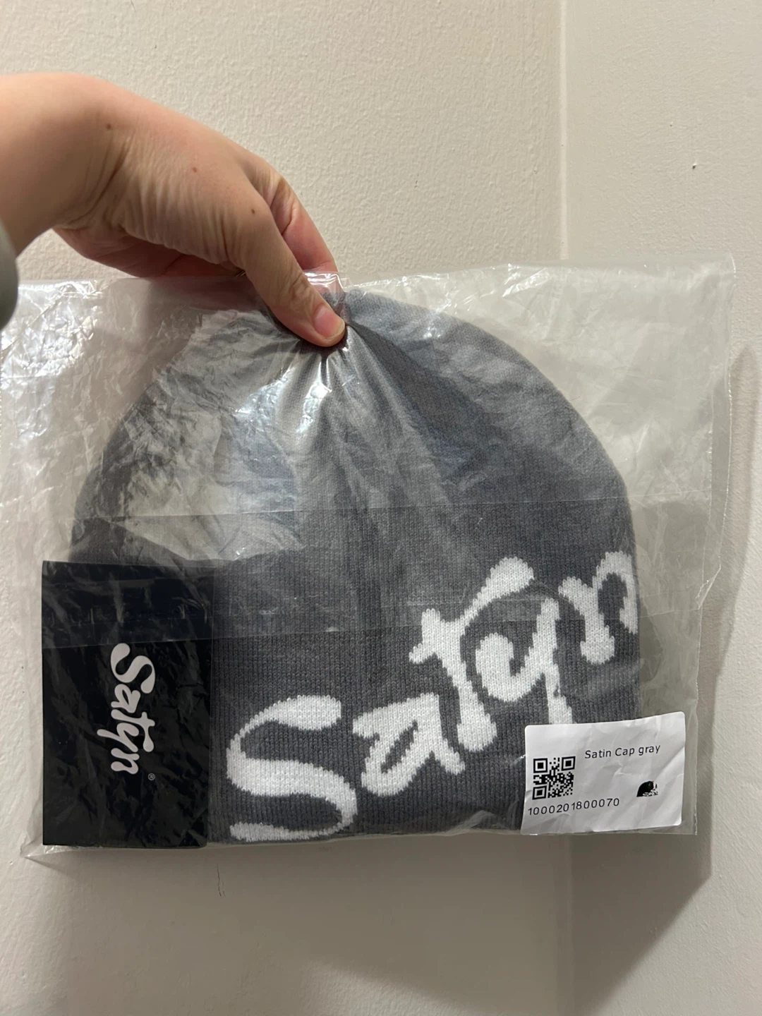 Satyn Satin Cap Gray - photo 4