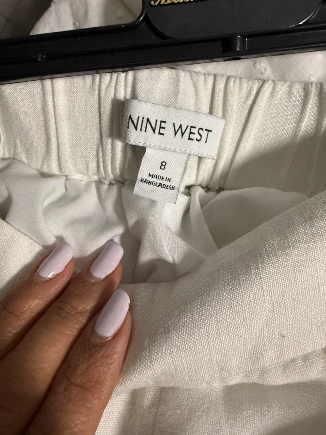 Nine West White Linen Blend Wide Leg Pants Size 8 - photo 3