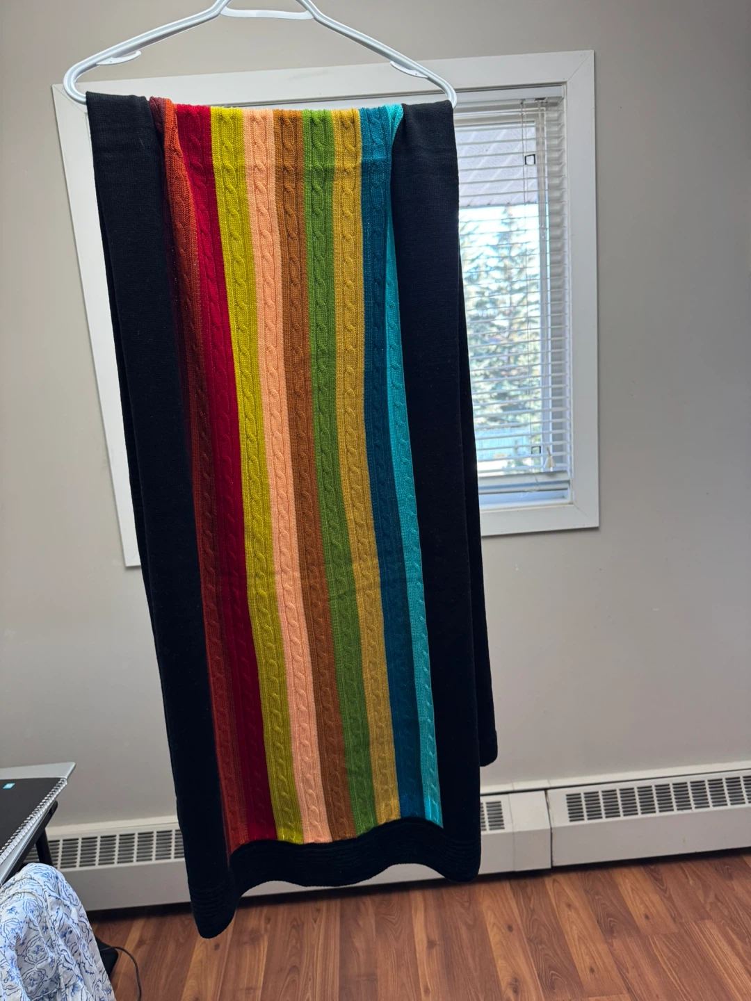 Colourful Striped Knit Scarf