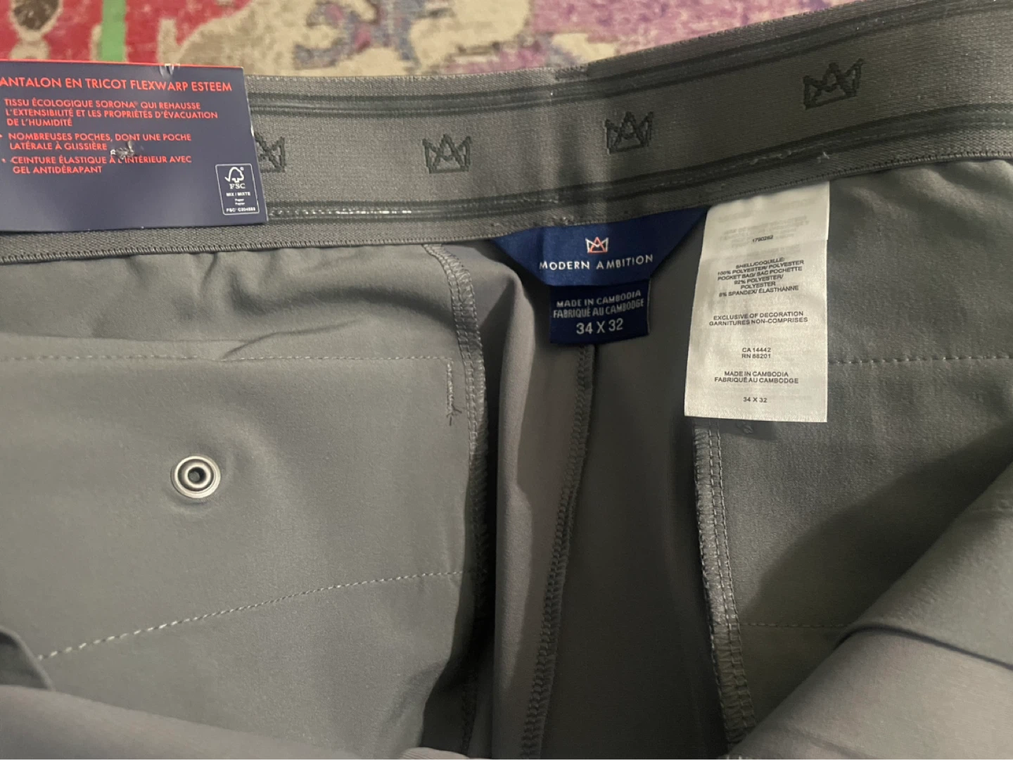 Modern Ambition Esteem Flexwarp Knit Pants Size 34x32 Grey - photo 4