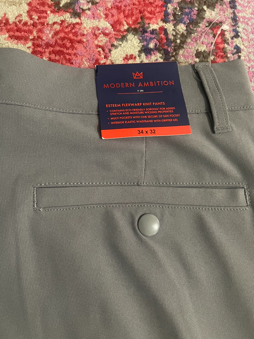 Modern Ambition Esteem Flexwarp Knit Pants Size 34x32 Grey - photo 2
