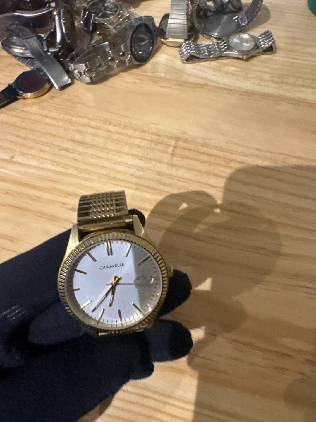 Caravelle Gold Tone Watch with Date Window - photo 3