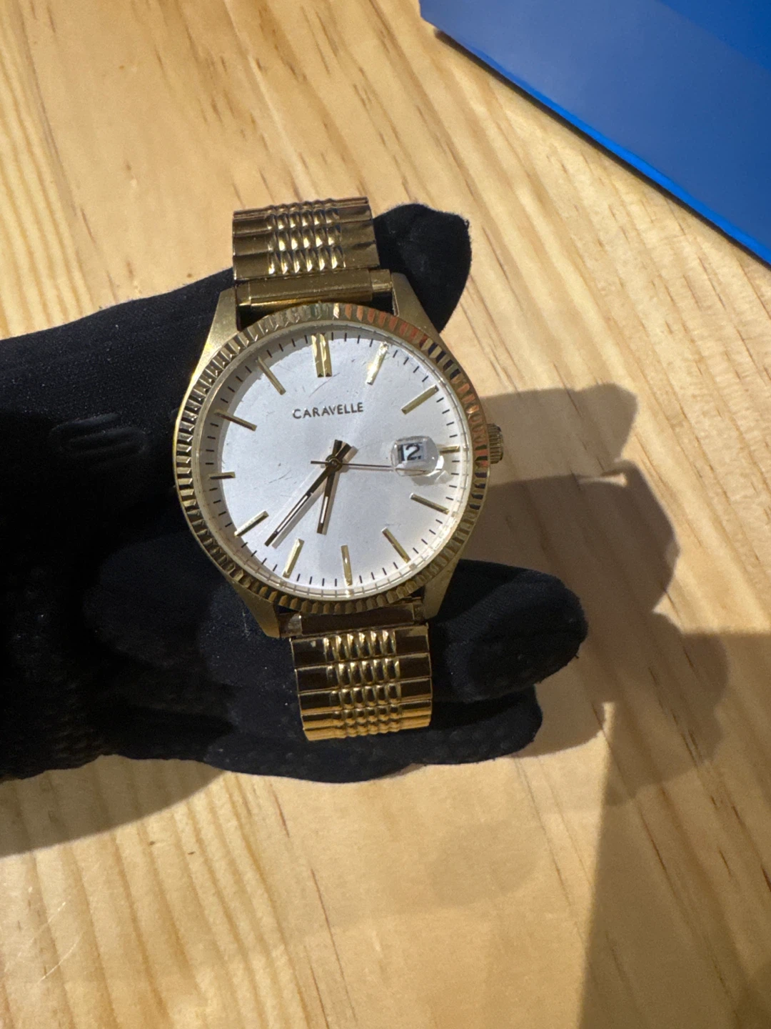 Caravelle Gold Tone Watch with Date Window - photo 2