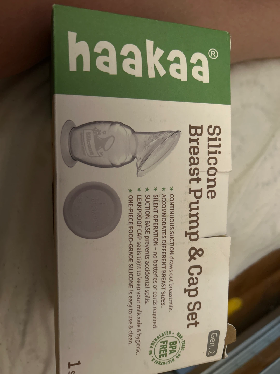 Haakaa Silicone Breast Pump & Cap Set