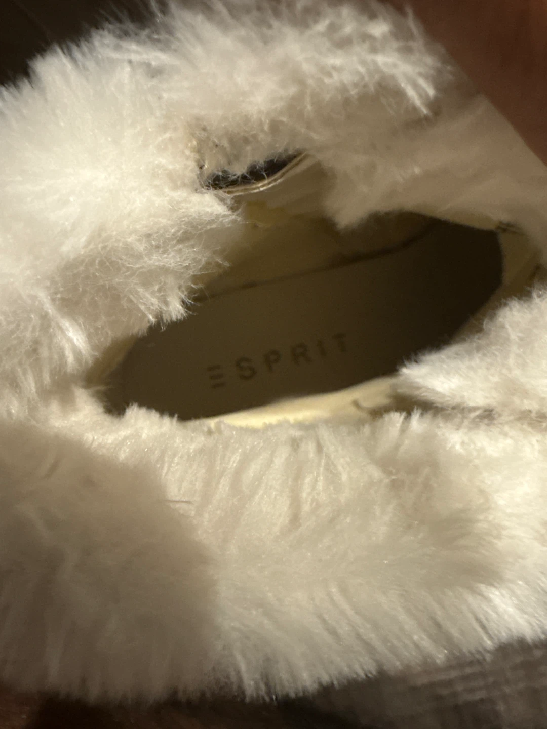 Cream Esprit Faux Fur Lined Lace-Up Ankle Boots - photo 3
